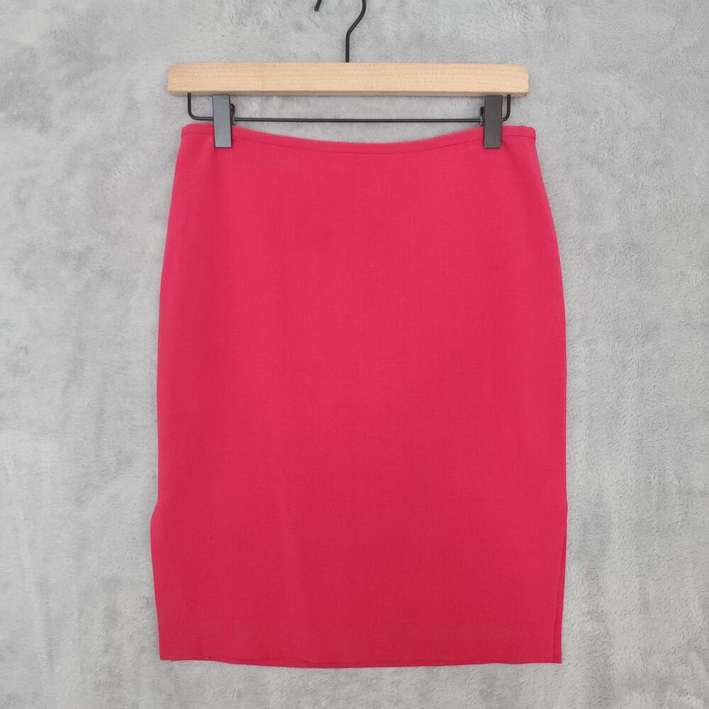 Vintage Y2K Emporio Armani Hot Pink Pencil Skirt Made in Italy Preppy Barbiecore